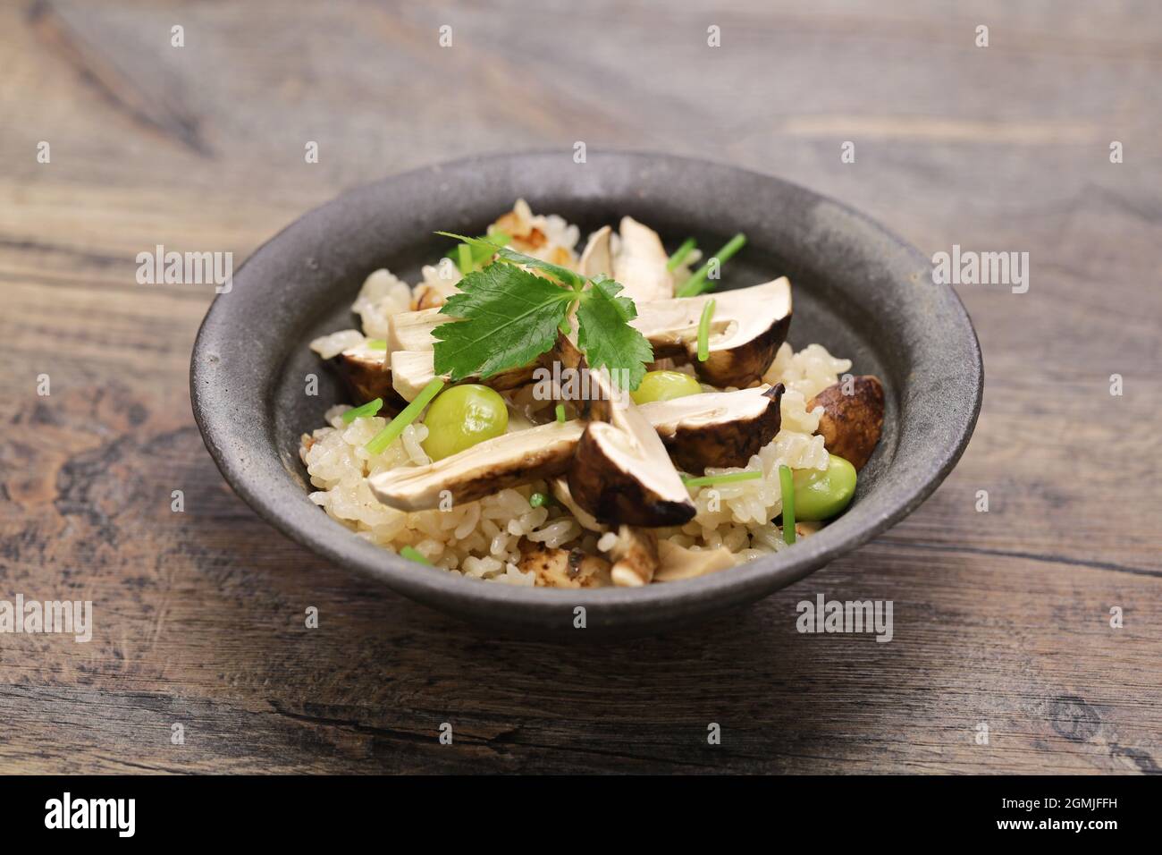 Matsutake Gohan( boiled rice with matsutake mushrooms ), Japanese ...