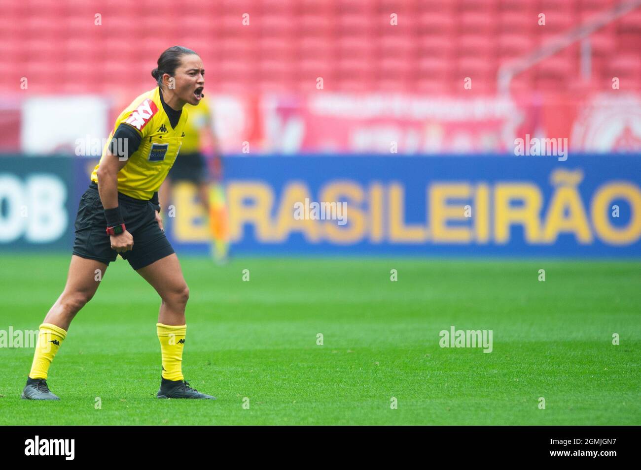 Beira-Rio, Porto Alegre, Brazil. 19th Sep, 2021. Brazilian Serie A, Internacional versus Fortaleza; Referee Edina Alves Batista watches play closely Credit: Action Plus Sports/Alamy Live News Stock Photo