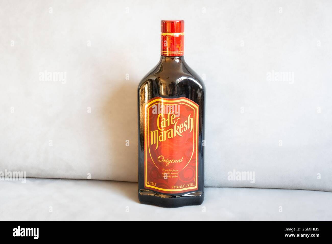 Bottle with Liqueur coffee from the brand Café Marakesh. Alcohol