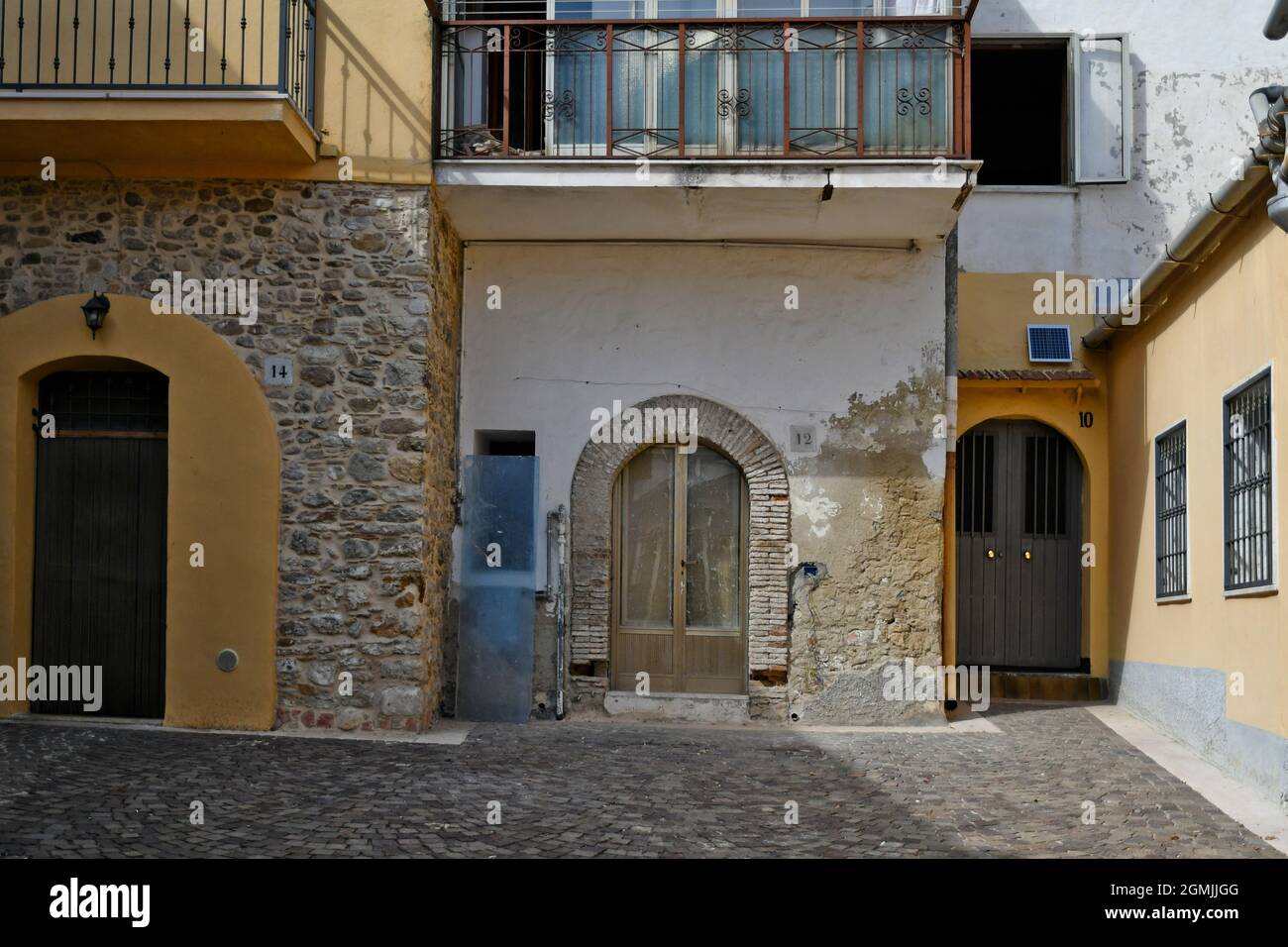 A narrow street in Ascoli Satriano, an old town in the province of Foggia, Italy. Stock Photo