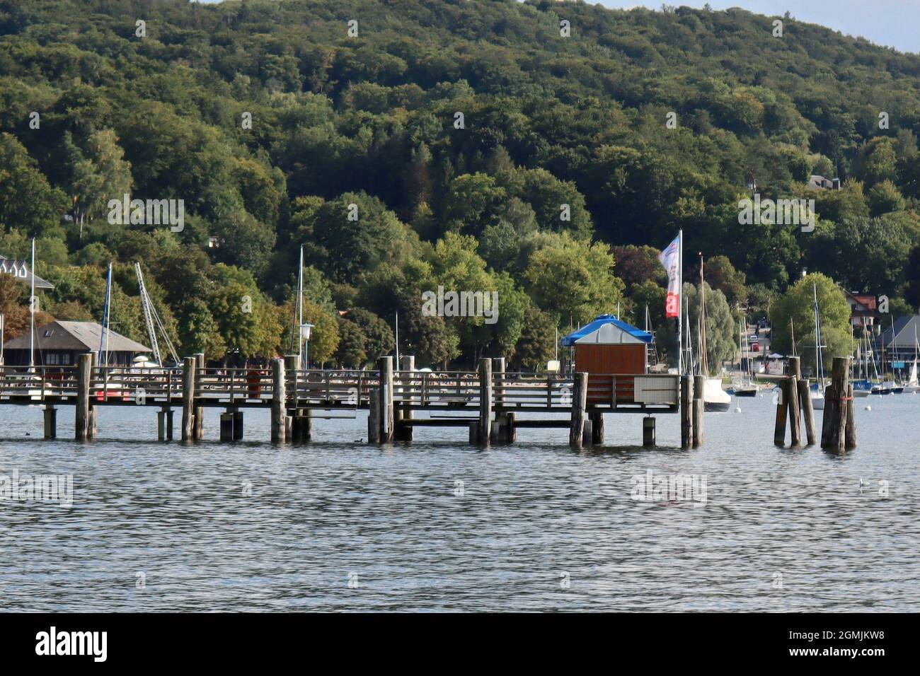 Wonderful views over the Ammersee Stock Photo