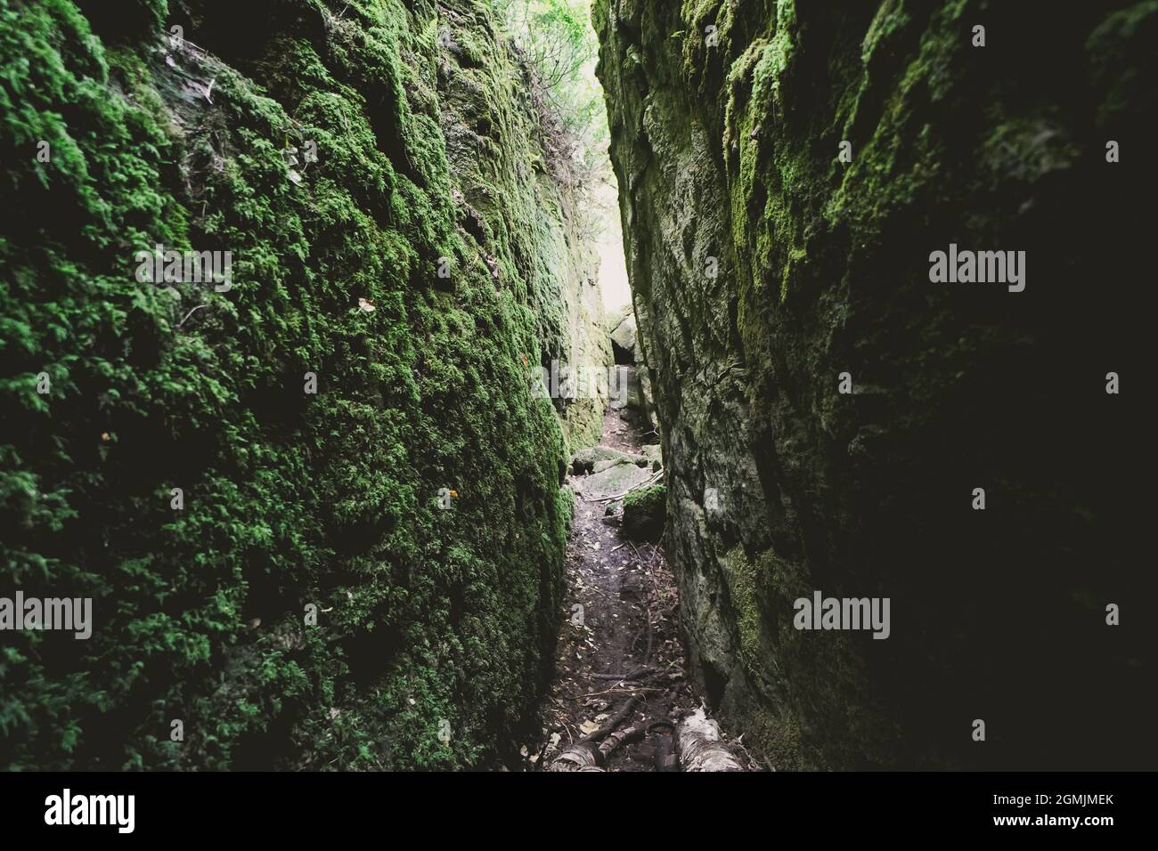 Singhampton cave and hiking trail in Ontario Canada is famous for