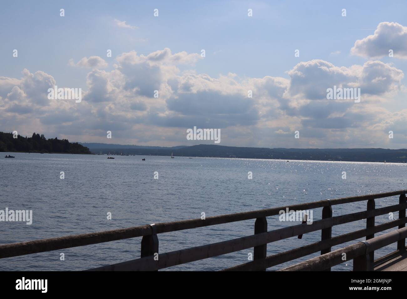 Wonderful views over the Starnberger See Stock Photo