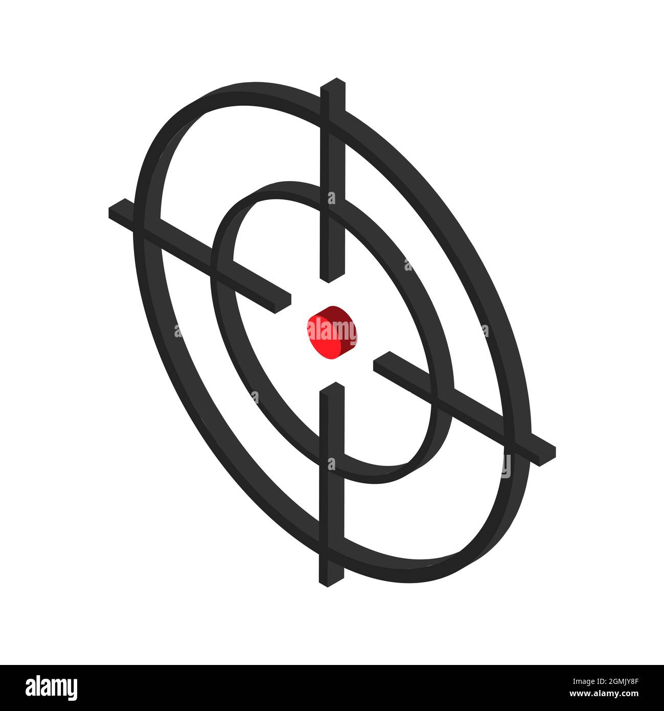 Sight gun vector icon isometric. Modern target illustration of ...