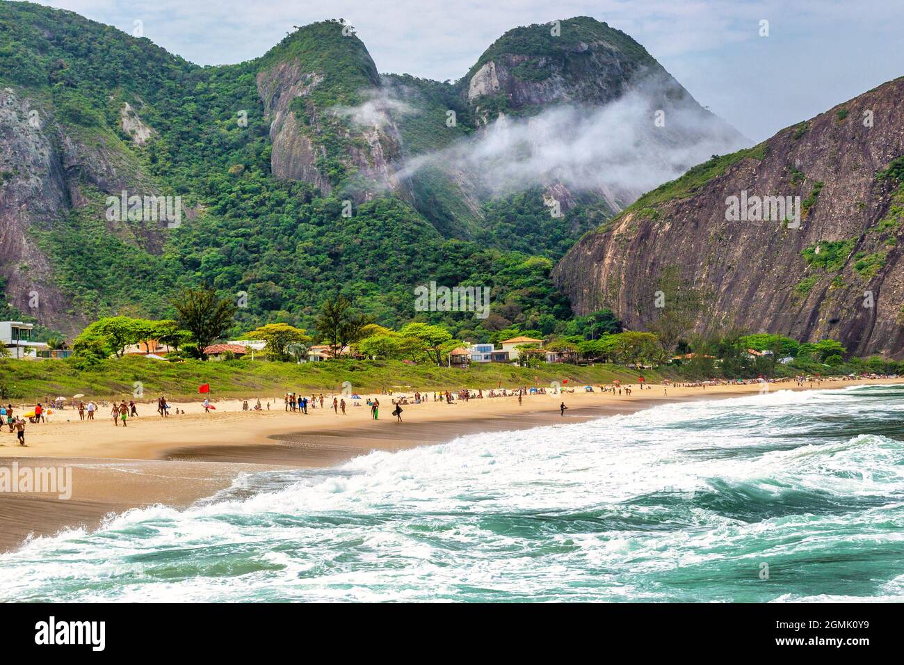 Tourists Enjoying The Itacoatiara Beach In Niteroi Rio De Janeiro tourists-enjoying-the-itacoatiara-beach-in-niteroi-rio-de-janeiro