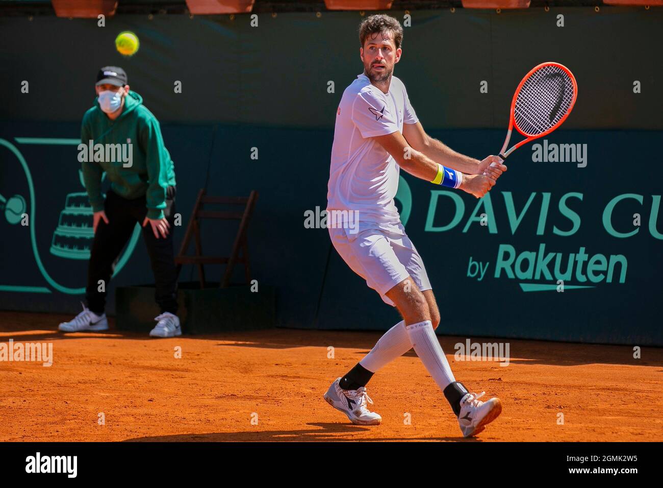 MONTEVIDEO, URUGUAY - SEPTEMBER 19: Robin Haase of The Netherlands during  the Davis Cup: Uruguay - Netherlands at Carrasco Lawn Tenis Club on  September 19, 2021 in Montevideo, Uruguay (Photo by Jan