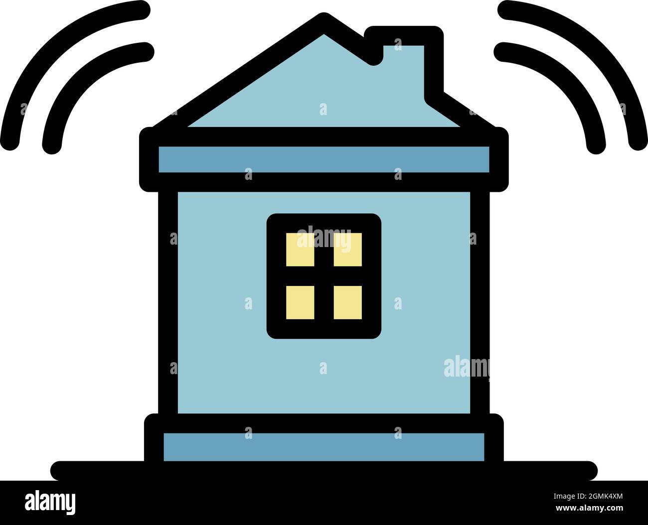 Smart home wireless icon. Outline smart home wireless vector icon color ...