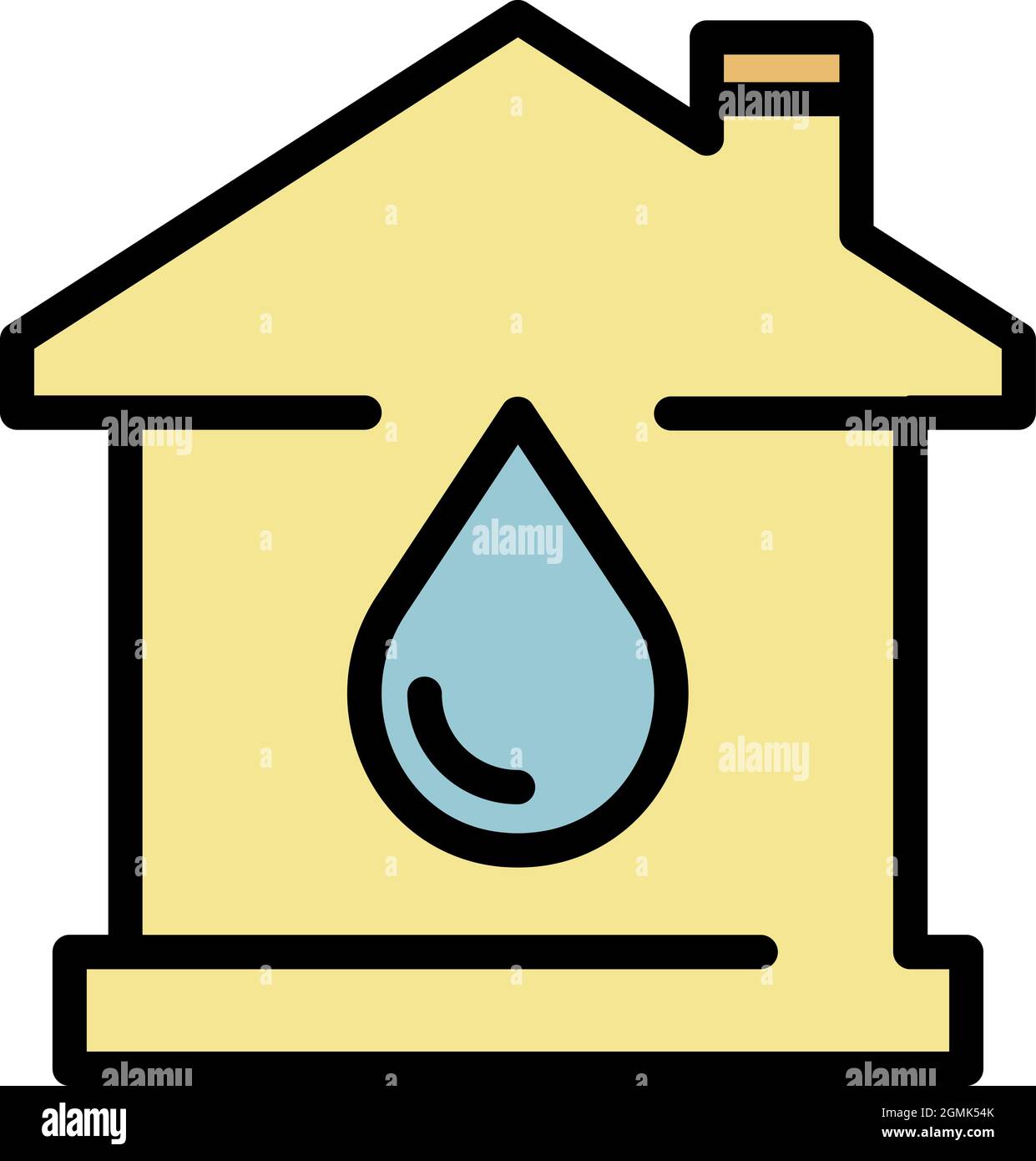 Smart home humidity icon. Outline smart home humidity vector icon color ...