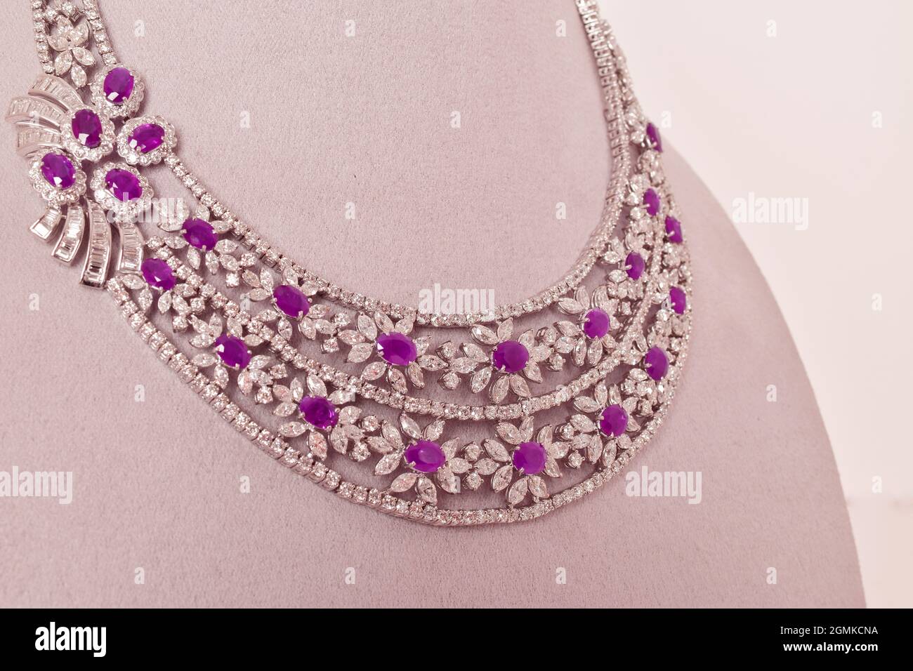 Royal Pink Blue Diamond Necklace - Dalby Diamonds