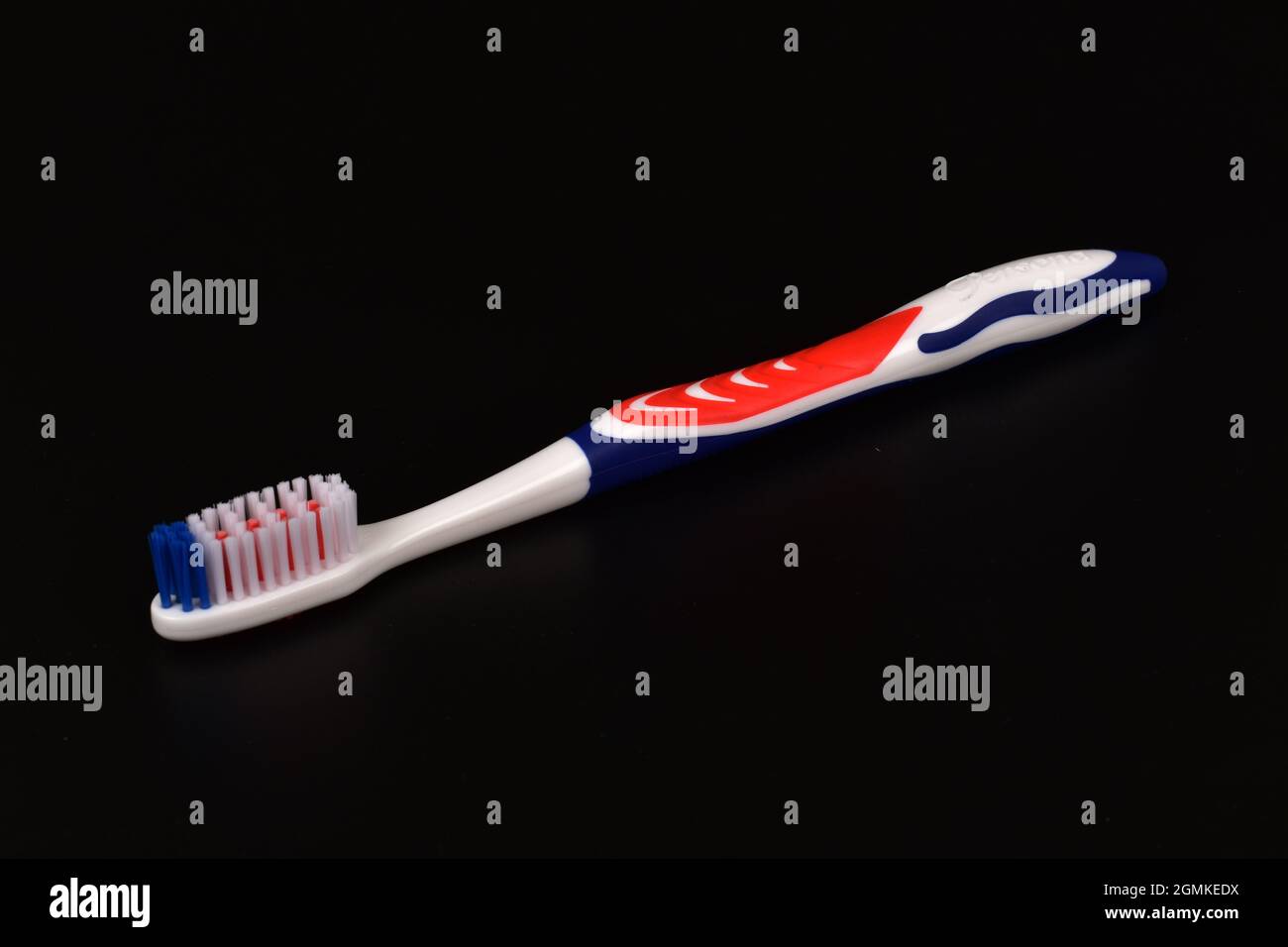 toothbrush isolated on black background Stock Photo