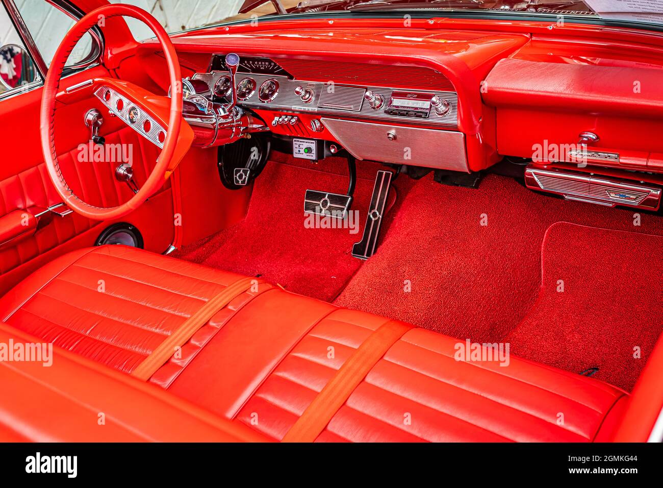 Virginia City, NV - July 31, 2021: 1961 Chevrolet Impala SS convertible