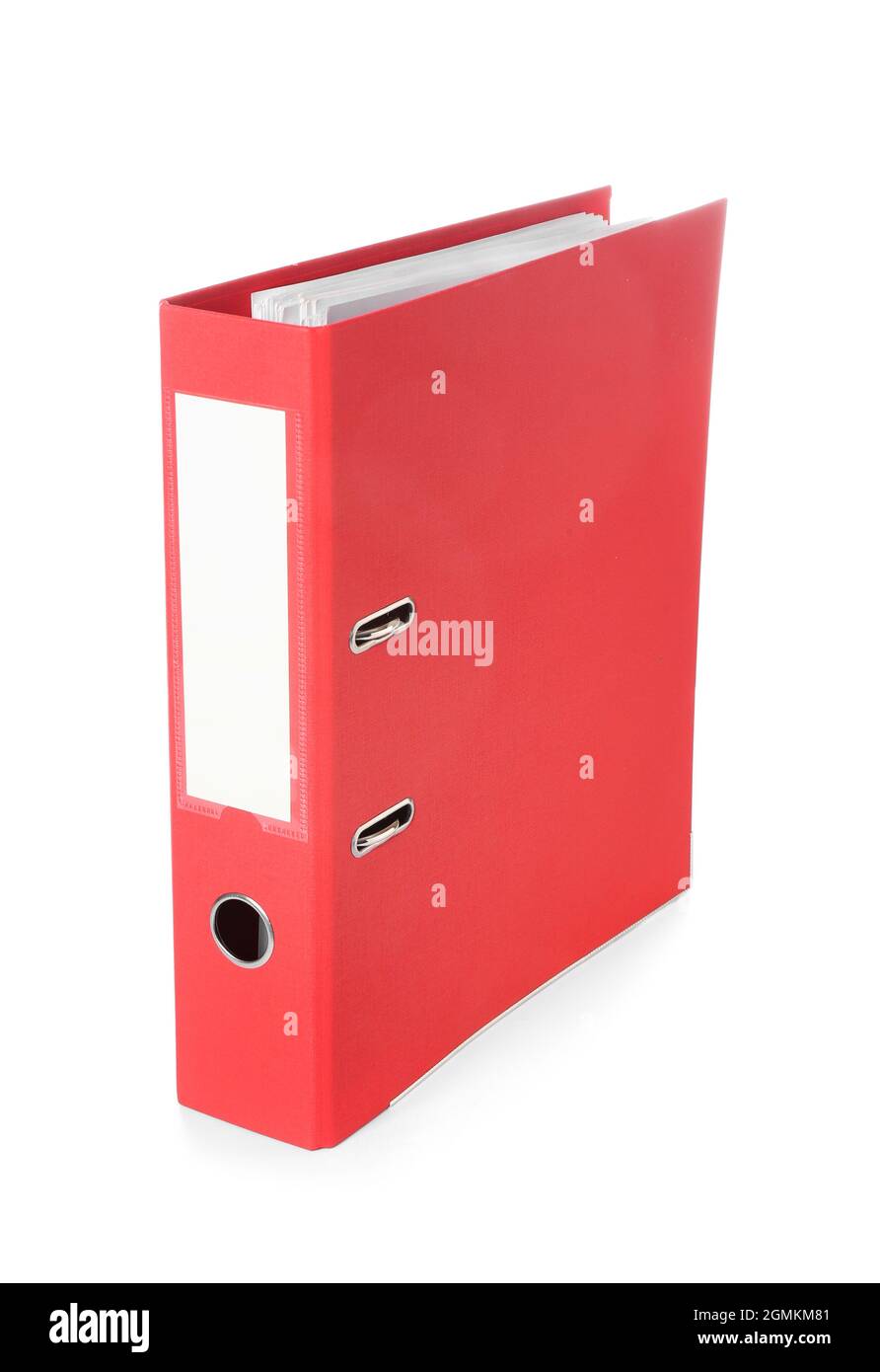 Office folder on white background Stock Photo - Alamy