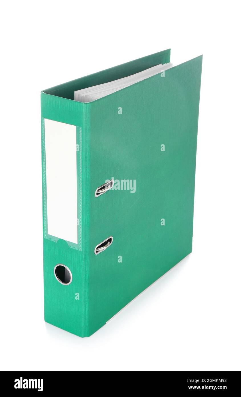Office folder on white background Stock Photo - Alamy