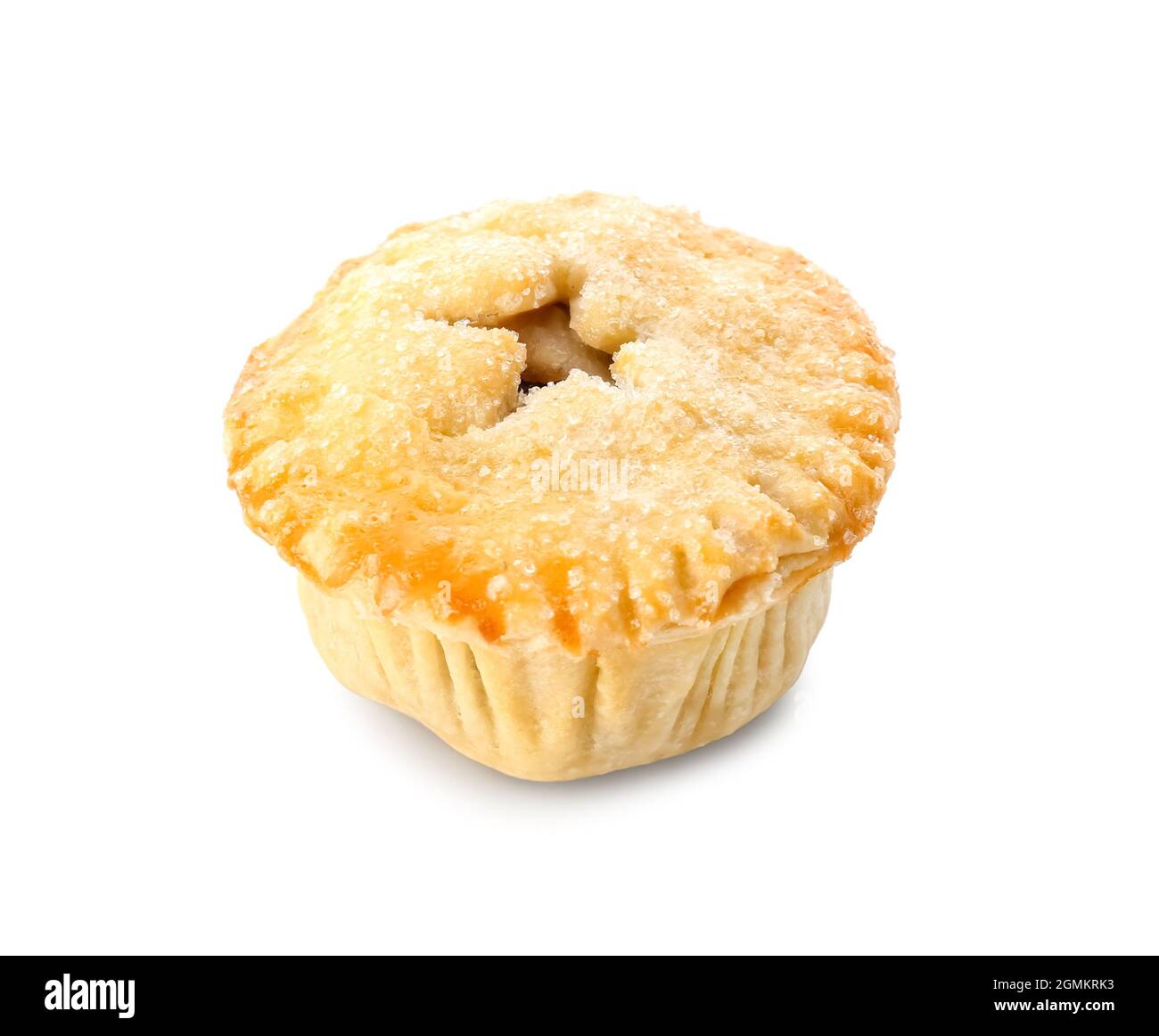 Delicious Christmas mince pie on white background Stock Photo - Alamy