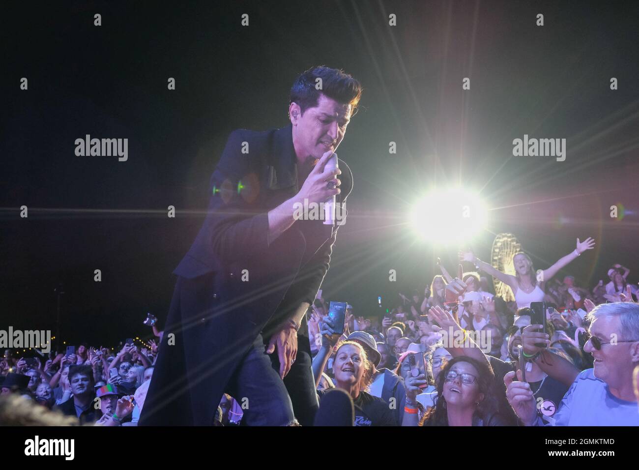 Newport, UK. 19th Sep, 2021. Daniel John Mark Luke O'Donoghue known as Danny Donoghue, former coach on television talent show The Voice, Irish singer, songwriter and vocalist of The Script performs live on stage at the Isle of Wight festival. (Photo by Dawn Fletcher-Park/SOPA Images/Sipa USA) Credit: Sipa USA/Alamy Live News Stock Photo