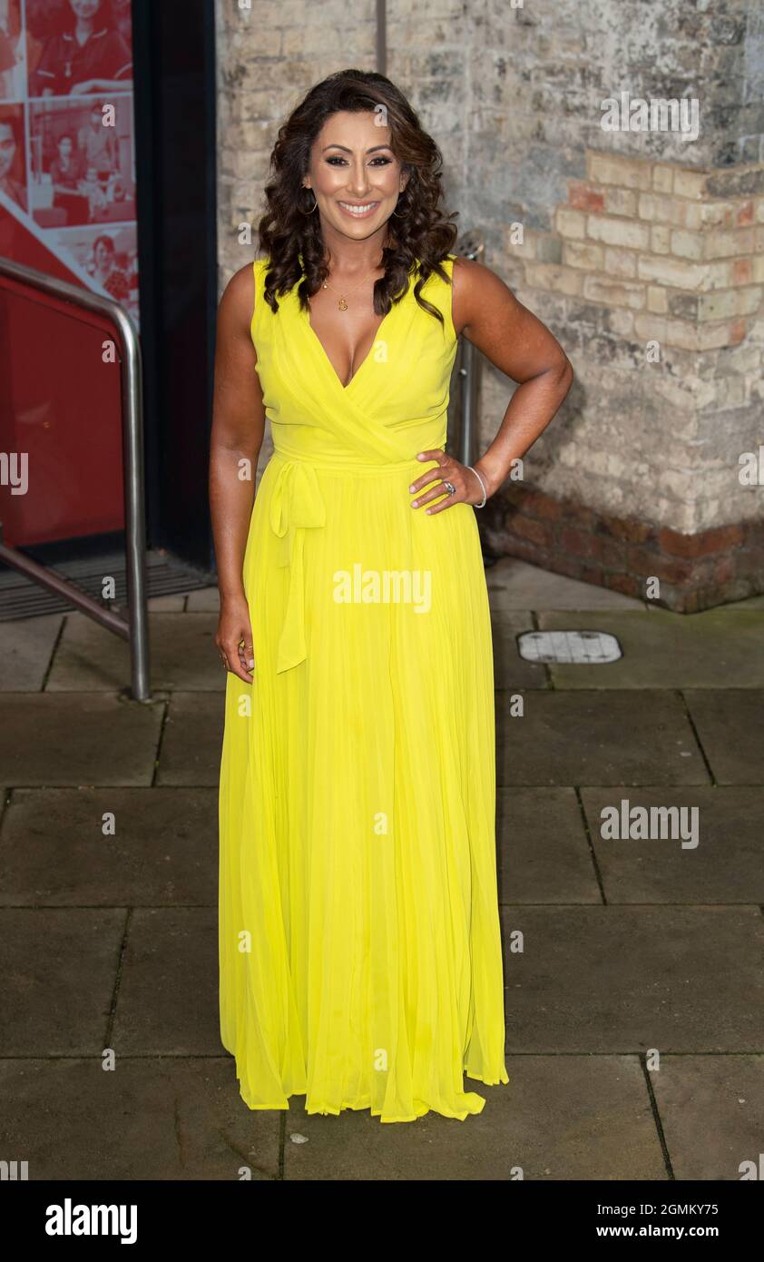 Saira Khan attends the Sun's Who Cares Wins Awards 2021 at The Roundhouse in London. Stock Photo