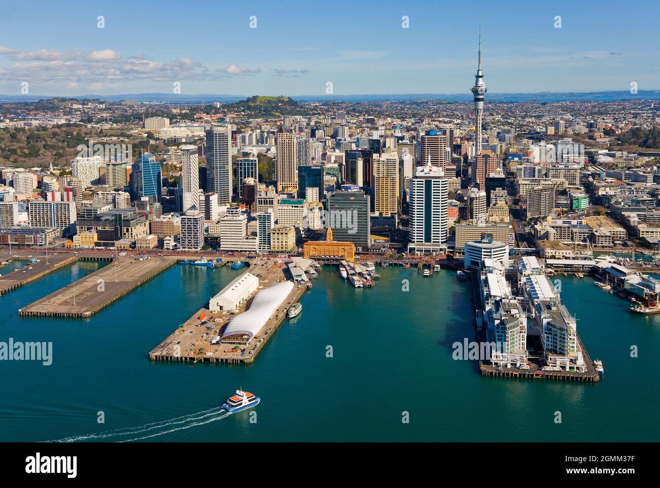 Auckland City waterfront, Waitamata Harbour Stock Photo