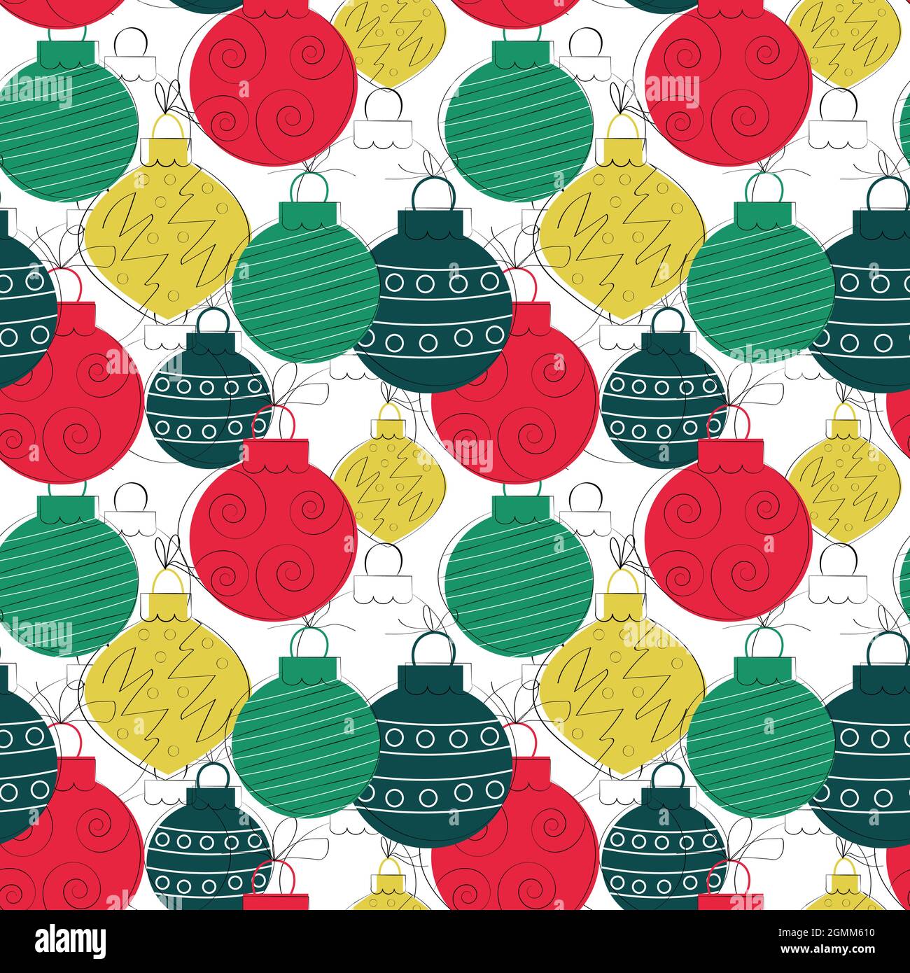 Abstract multicolored balls. Christmas pattern. Stock Vector