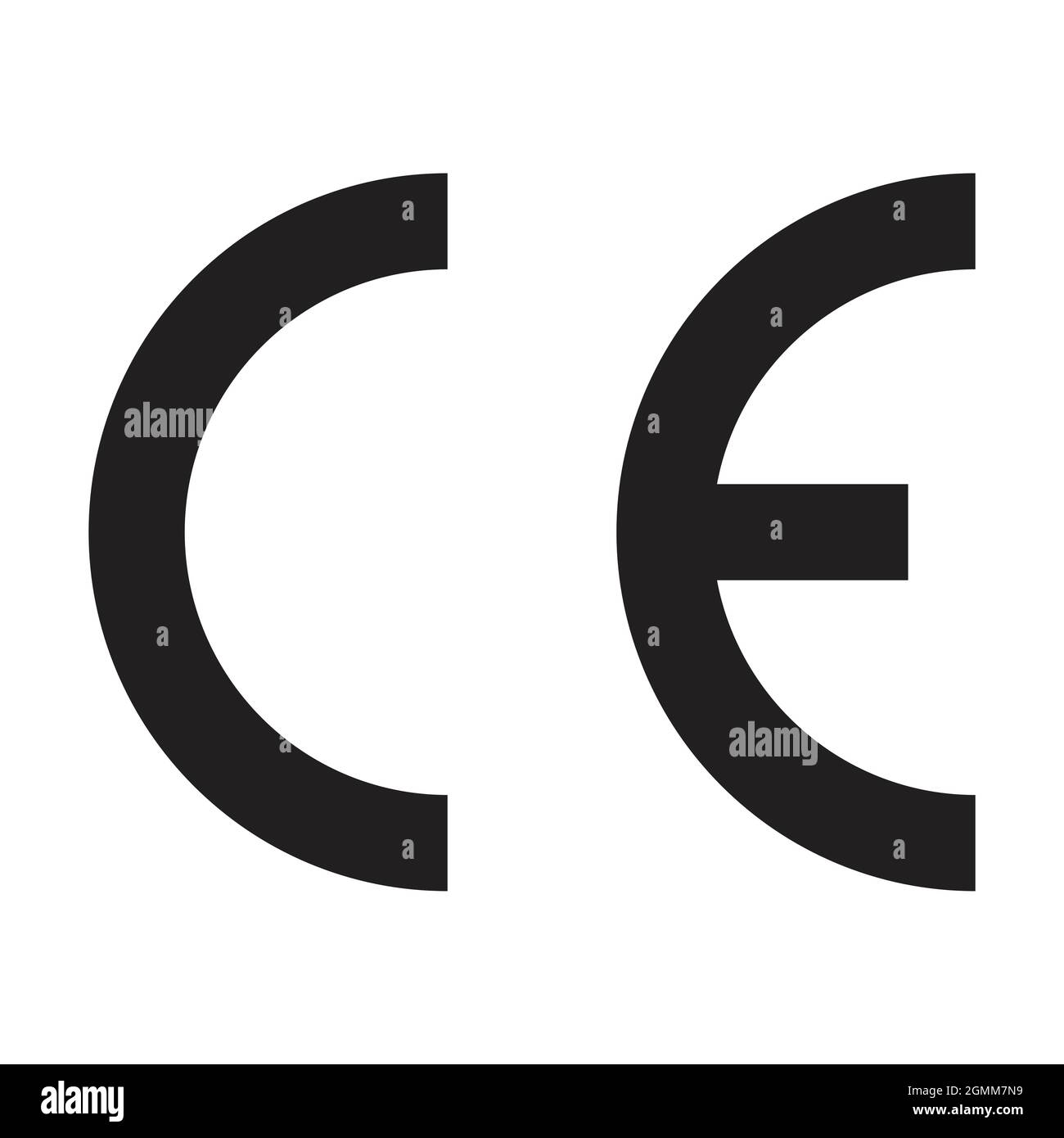 CE European Conformity certification mark icon vector for graphic design, logo, website, social media, mobile app, UI illustration Stock Vector