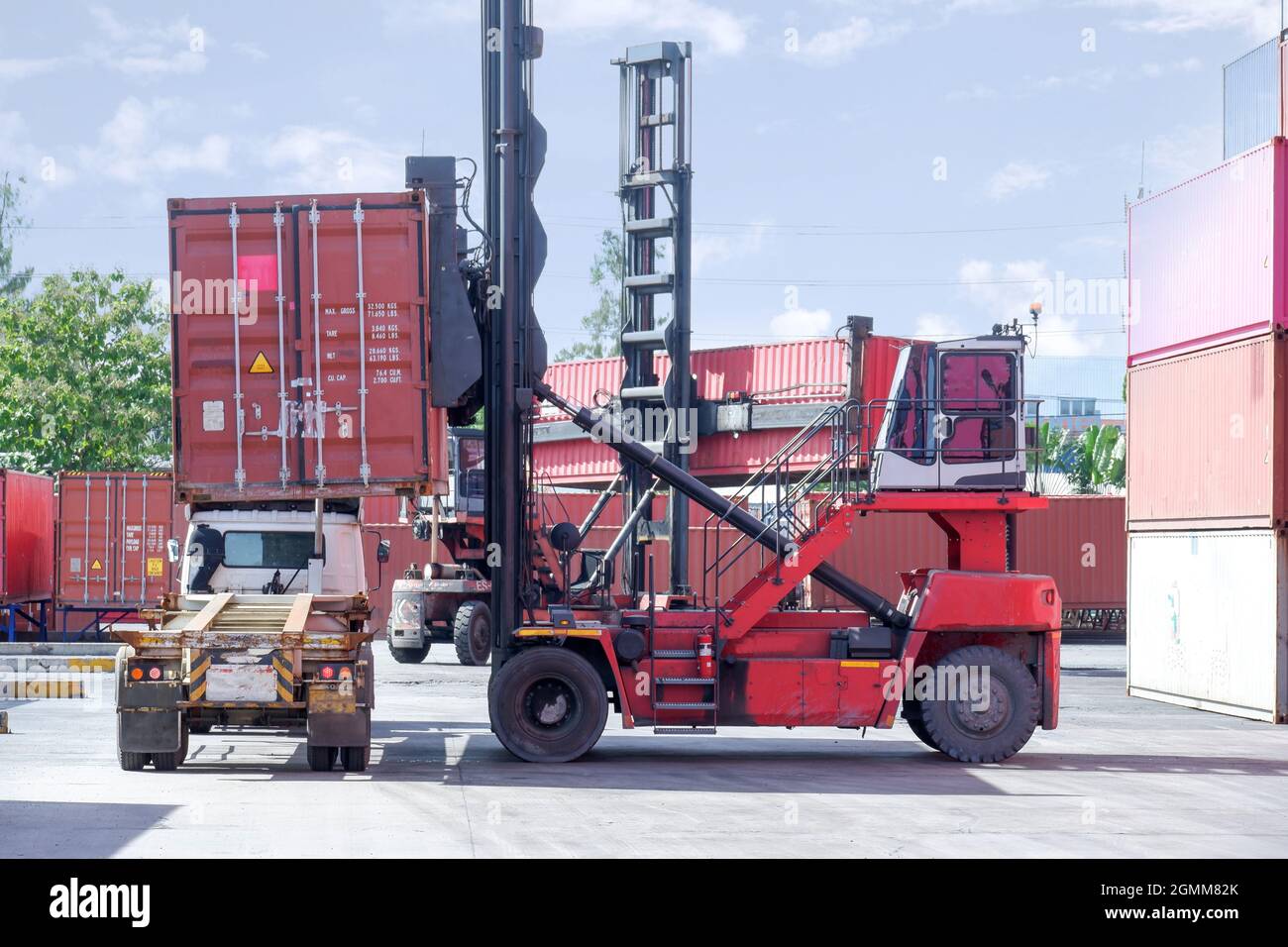 Container Lifting Crane delivery view Stock Photo Alamy