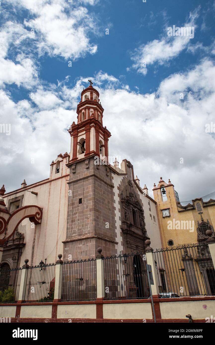 Vertical shot of Santiago Apostol Parish Church in Tequixquiac, Mexico Stock  Photo - Alamy