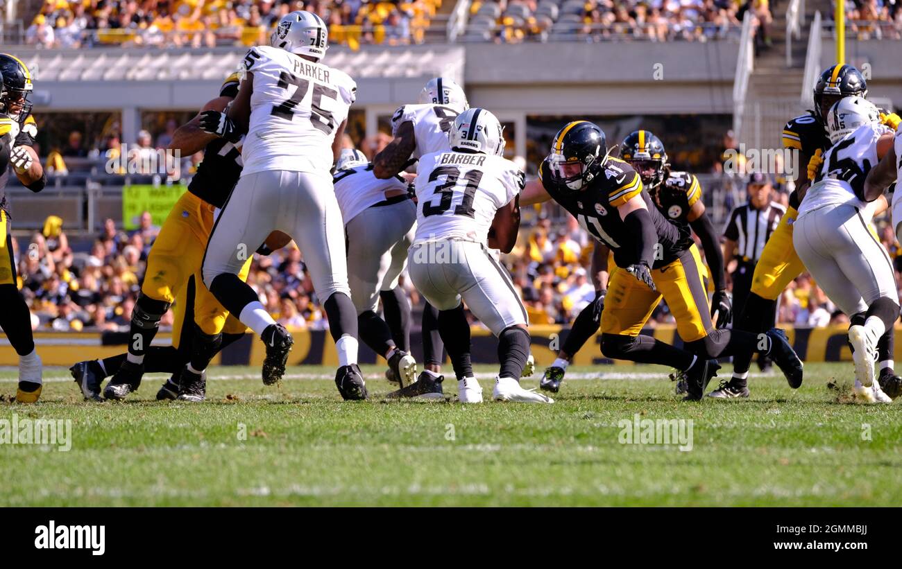 Pittsburgh, PA, USA. 19th Sep, 2021. Robert Spillane #41 during the