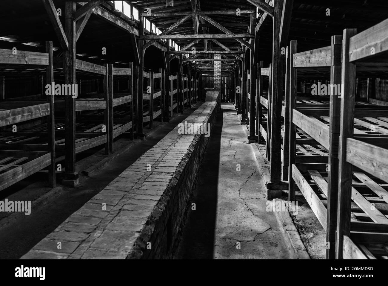 Prisoner barrack in birkenau Black and White Stock Photos & Images - Alamy