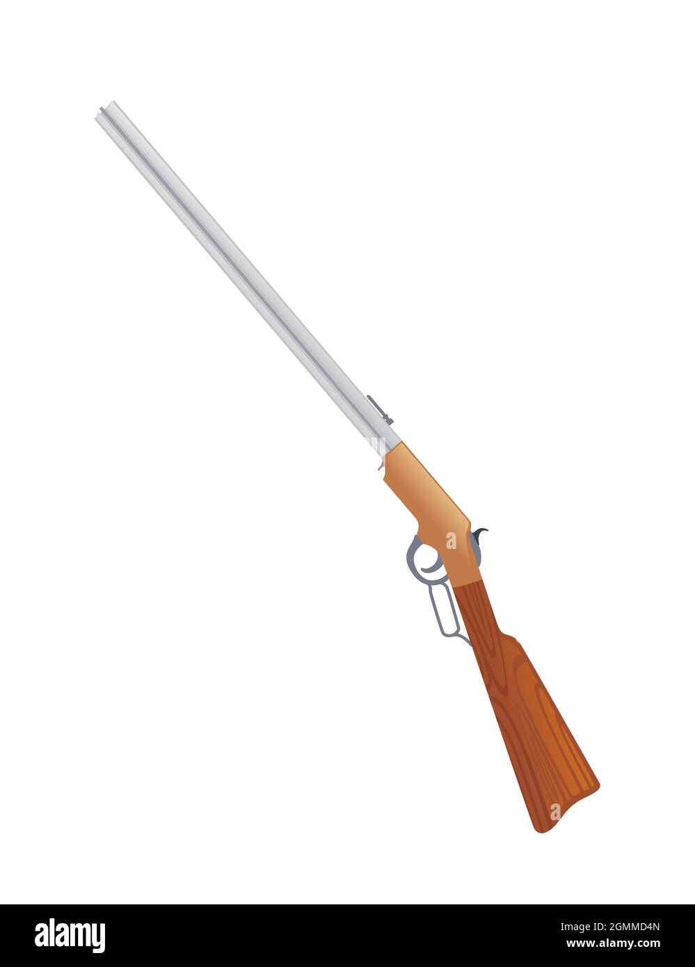 Lever rifle retro style USA weapon with classical design vector