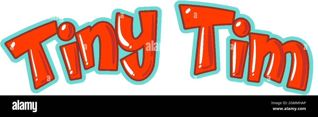 Tiny Tim logo text design illustration Stock Vector Image & Art - Alamy