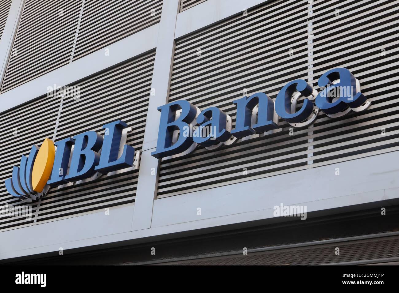SIGN OF IBL BANCA Stock Photo - Alamy
