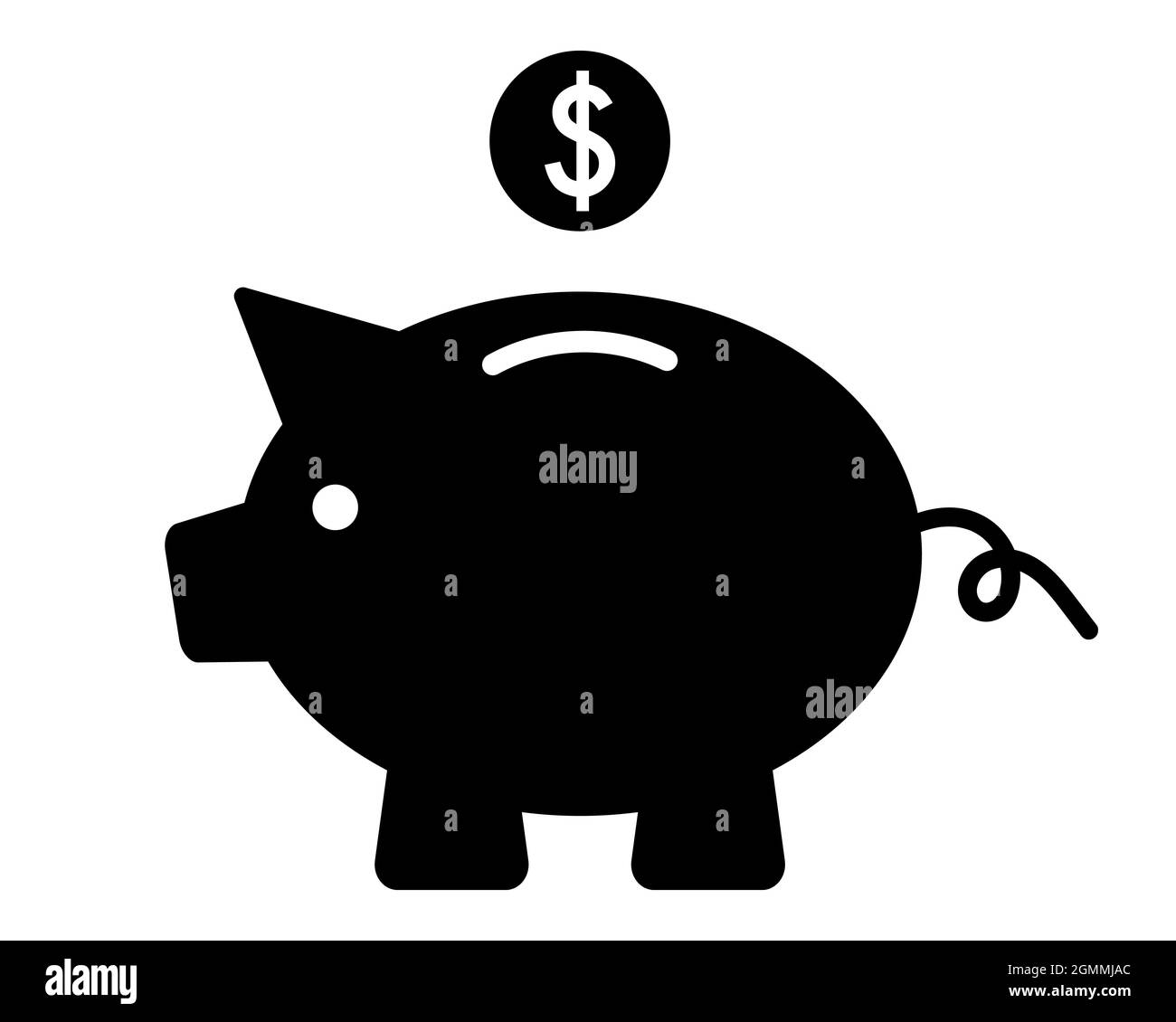 Piggy bank icon. Vector illustration isolated on white background Stock ...