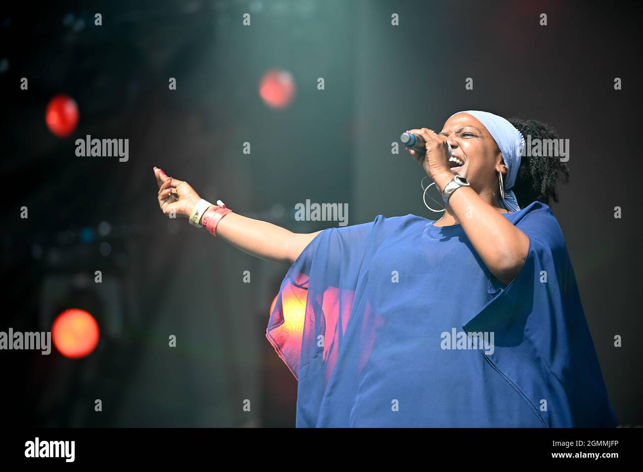 Angie Brown Performing at , Lets Rock 80s  , Leeds , UK , 18.09.2021 Stock Photo