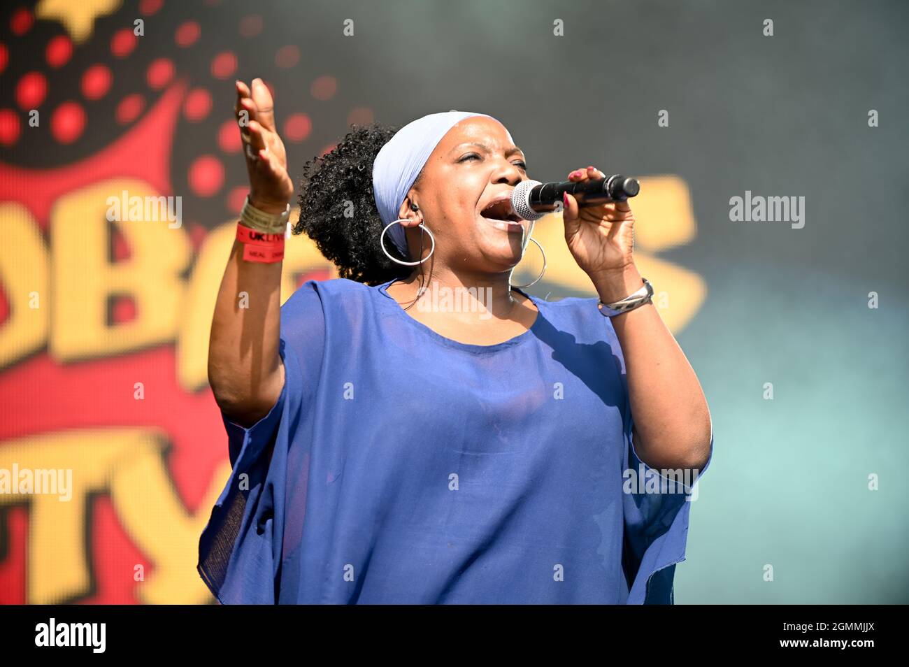 Angie Brown Performing at , Lets Rock 80s  , Leeds , UK , 18.09.2021 Stock Photo