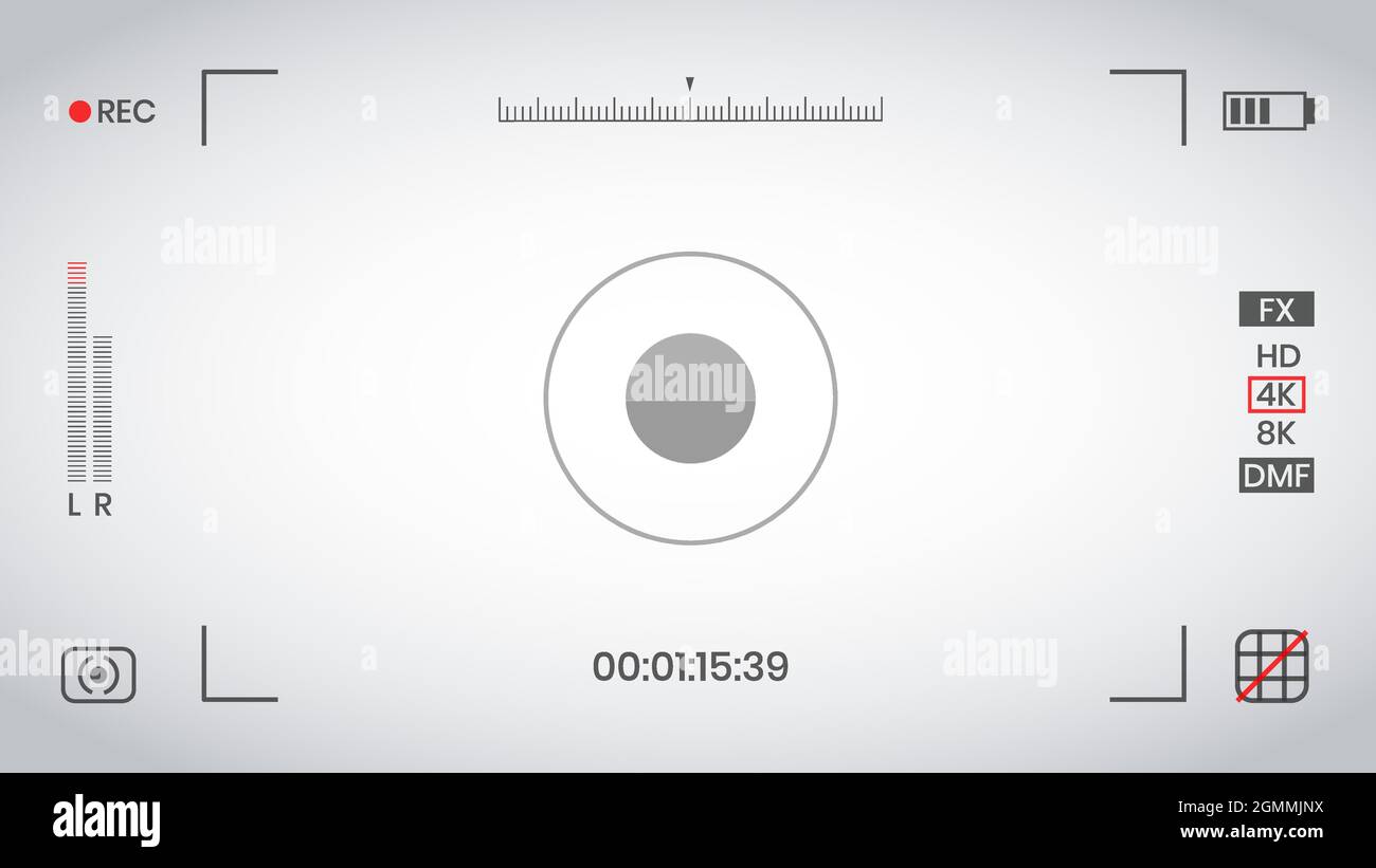Camera viewfinder video or photo frame recorder flat style design