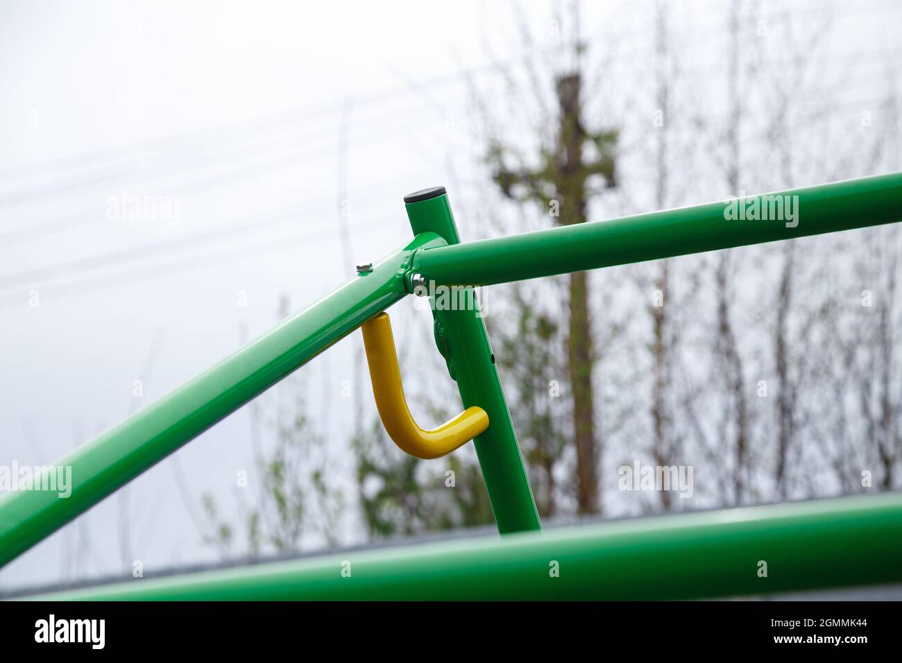 Image of iron details of playground on the ground Stock Photo
