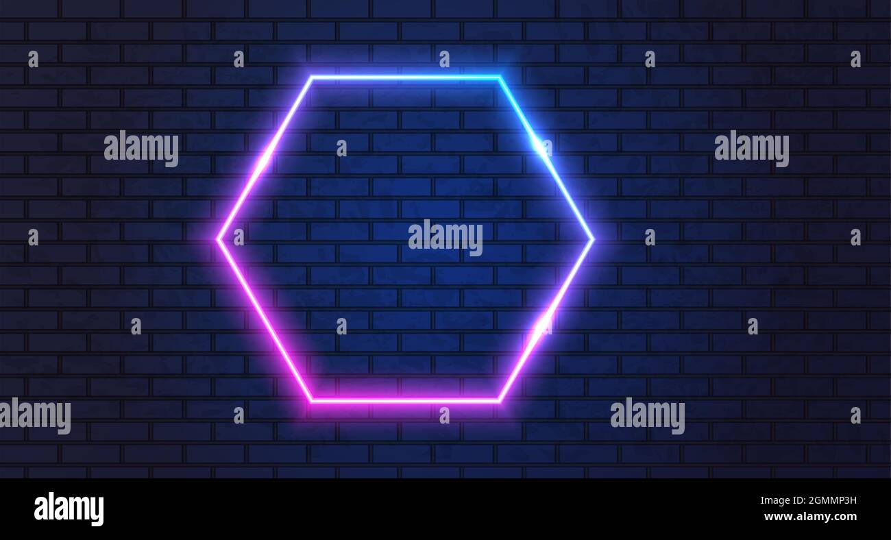 Neon frame for your design Stock Vector