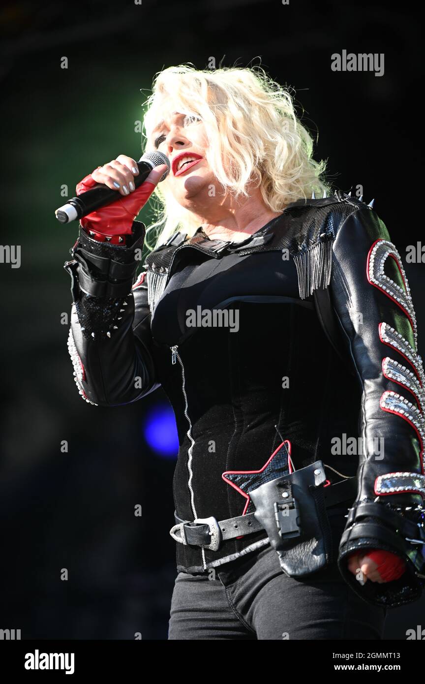 Kim Wilde Performing at , Lets Rock 80s  , Leeds , UK , 18.09.2021 Stock Photo
