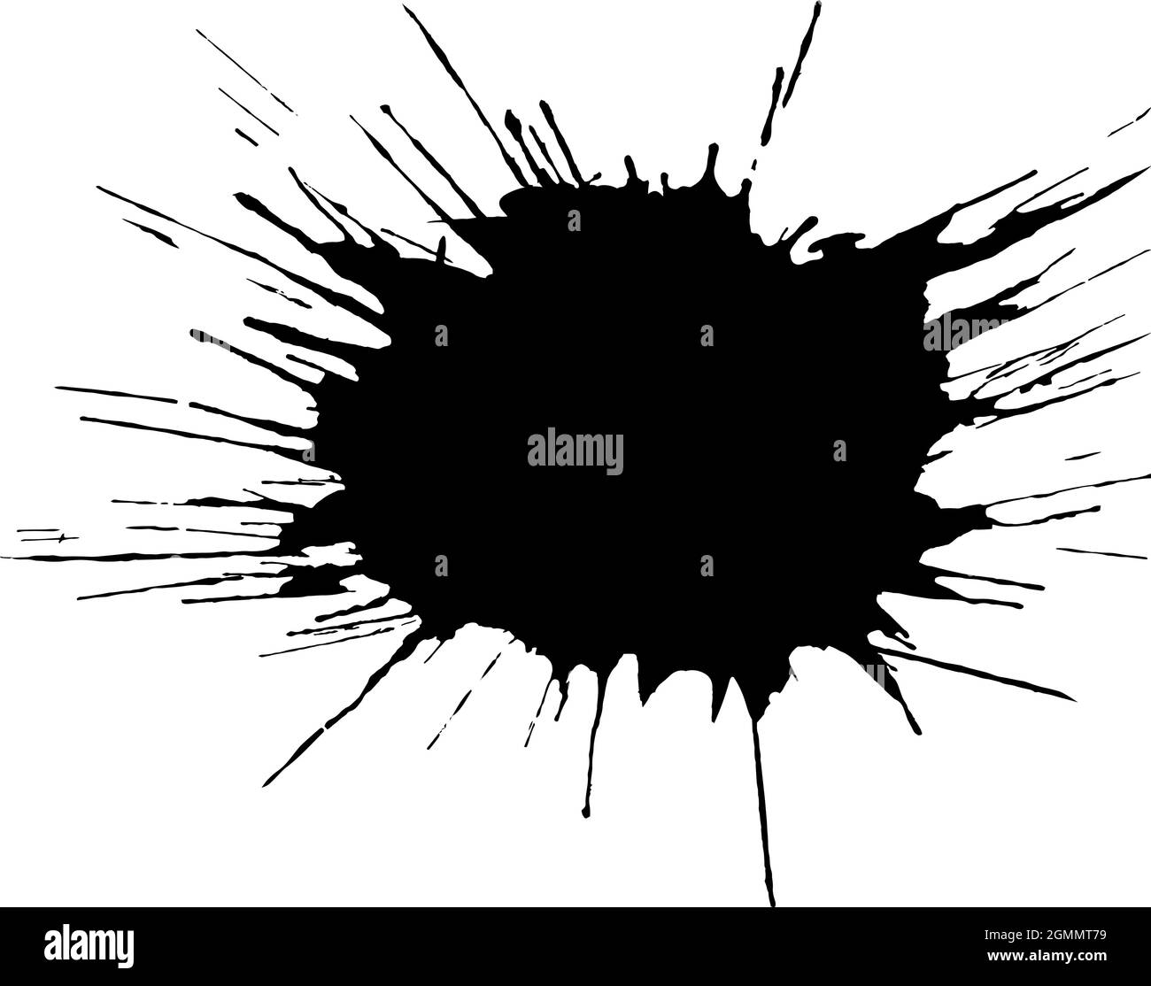 Round Ink Drop Black Ink watercolor drop on white background Stock Vector Image & Art ...