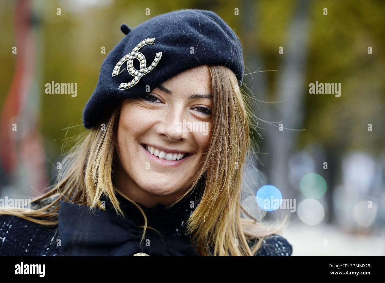 Chanel Beret on a guest - Streetstyle at Paris Fashion Week - France Stock  Photo - Alamy