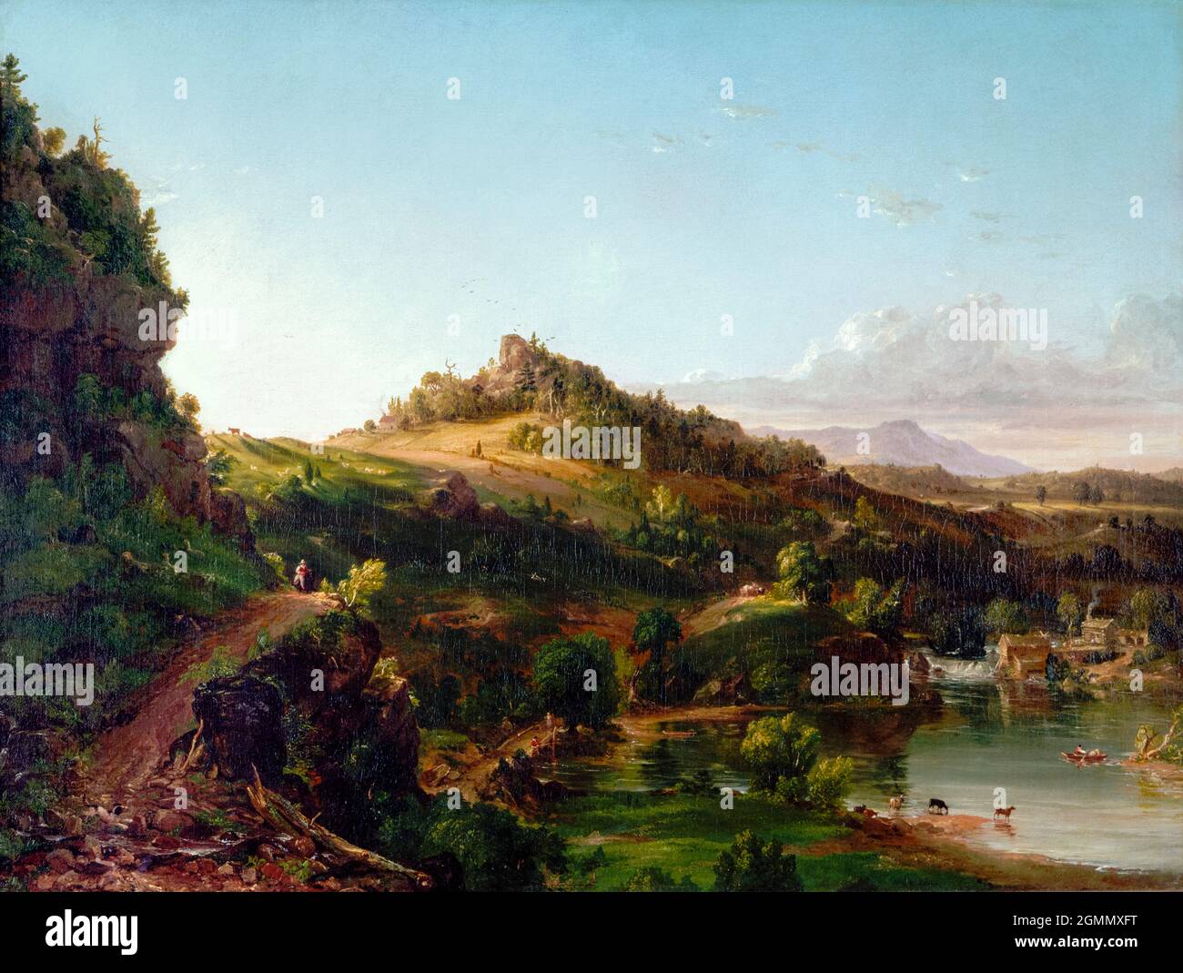 Thomas Cole, Catskill Scenery, landscape painting, circa 1833 Stock Photo