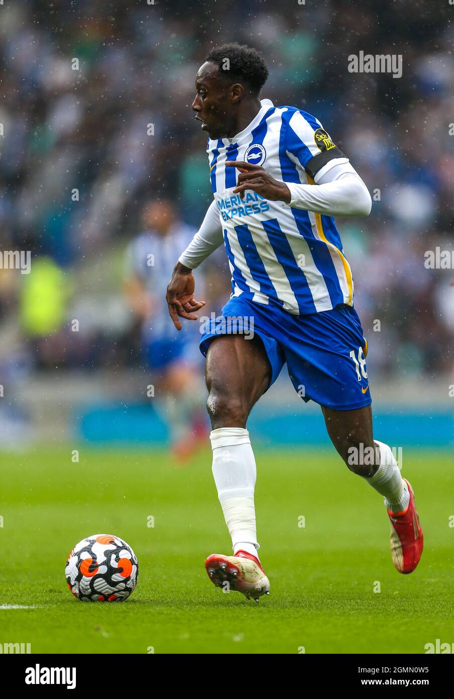 Brighton and Hove Albion's Danny Welbeck in action during the Premier