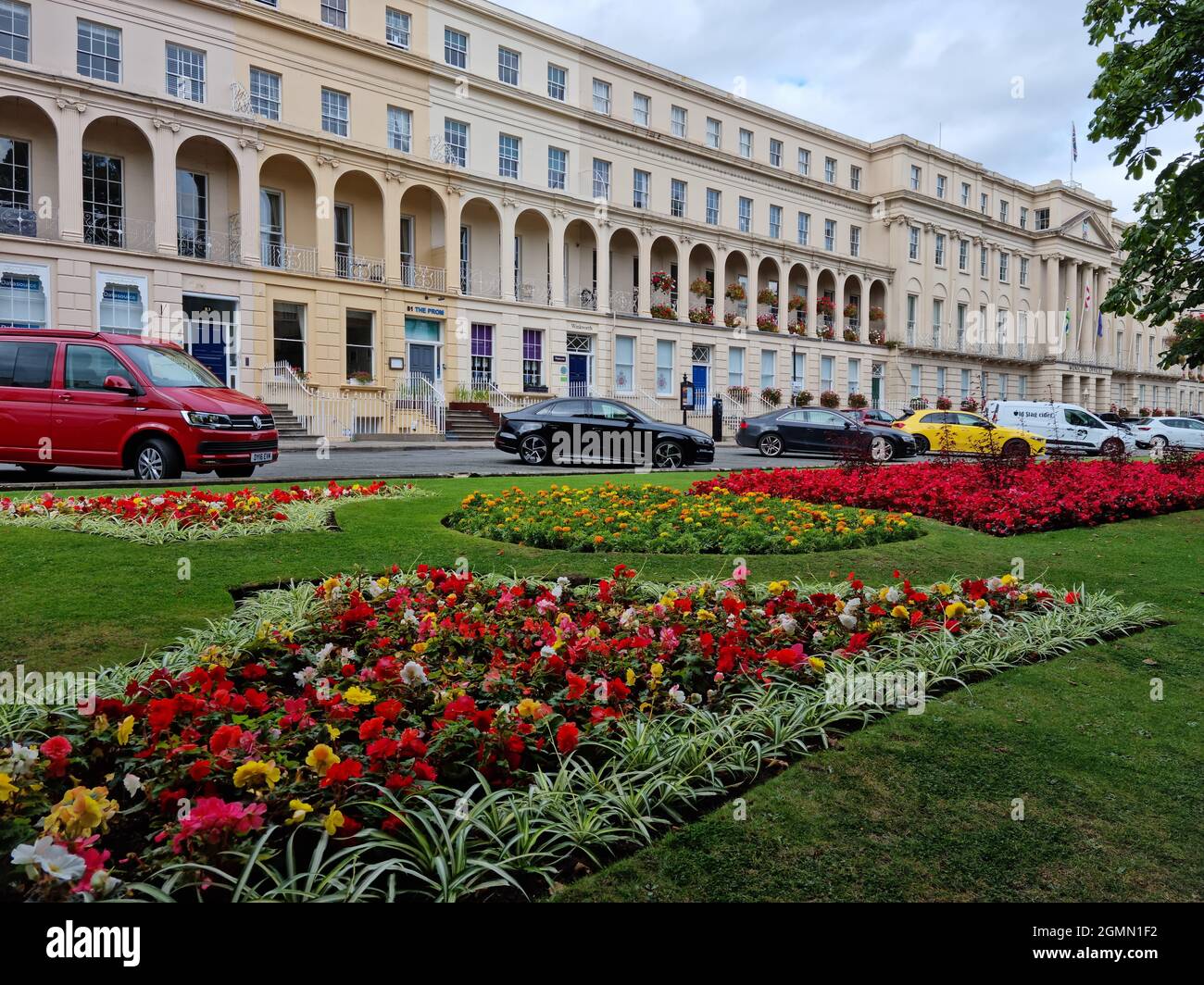 Cheltenham, September 2021: The Cheltenham Municipal Offices are a municipal facility on The Promenade and an example of Regency architecture Stock Photo
