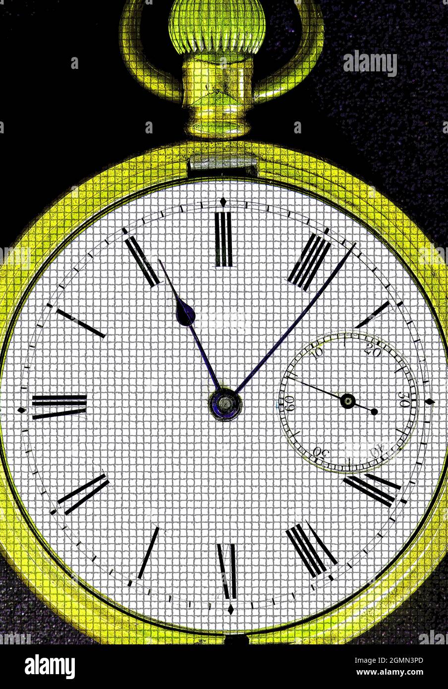 Antique pocket watch with roman numerals and blue style Stock Photo Alamy