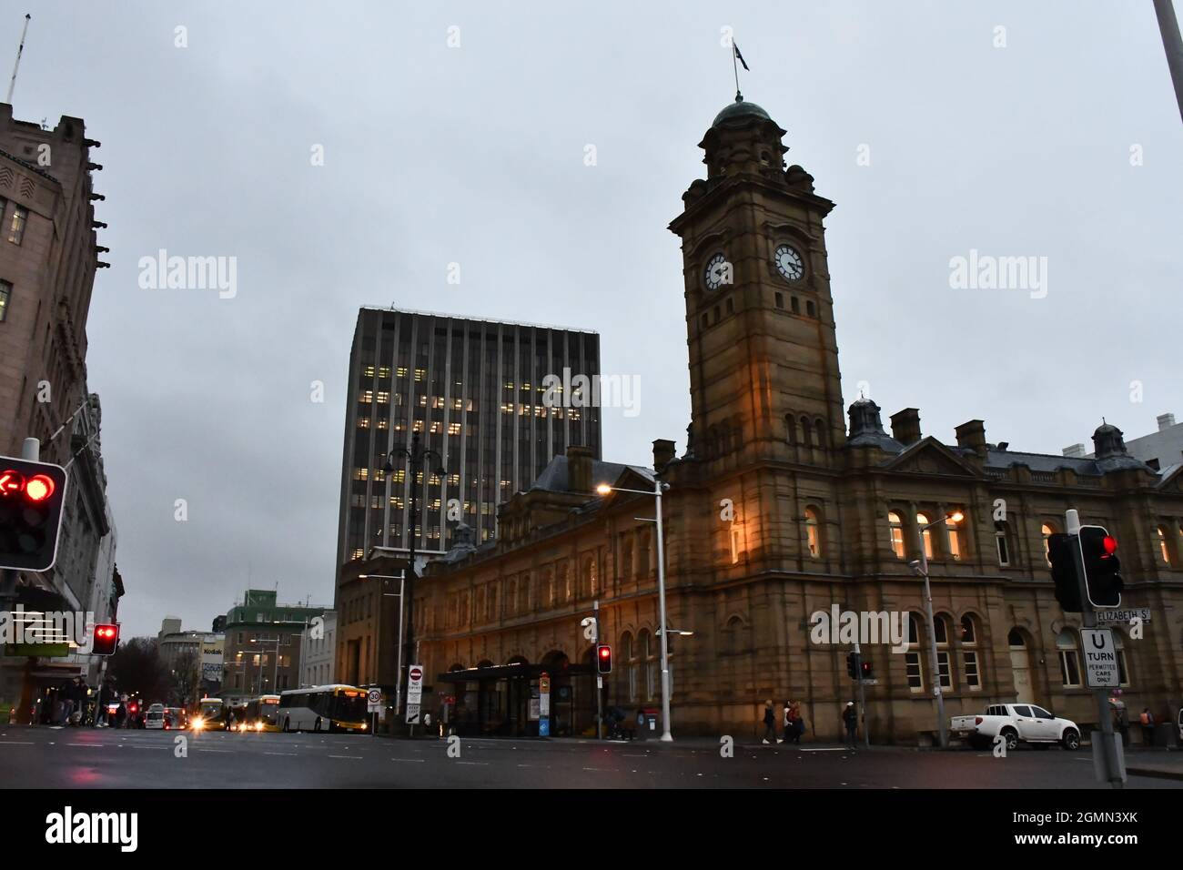 SYDNEY, AUSTRALIA Jun 10, 2021 A Historical clock in the city area