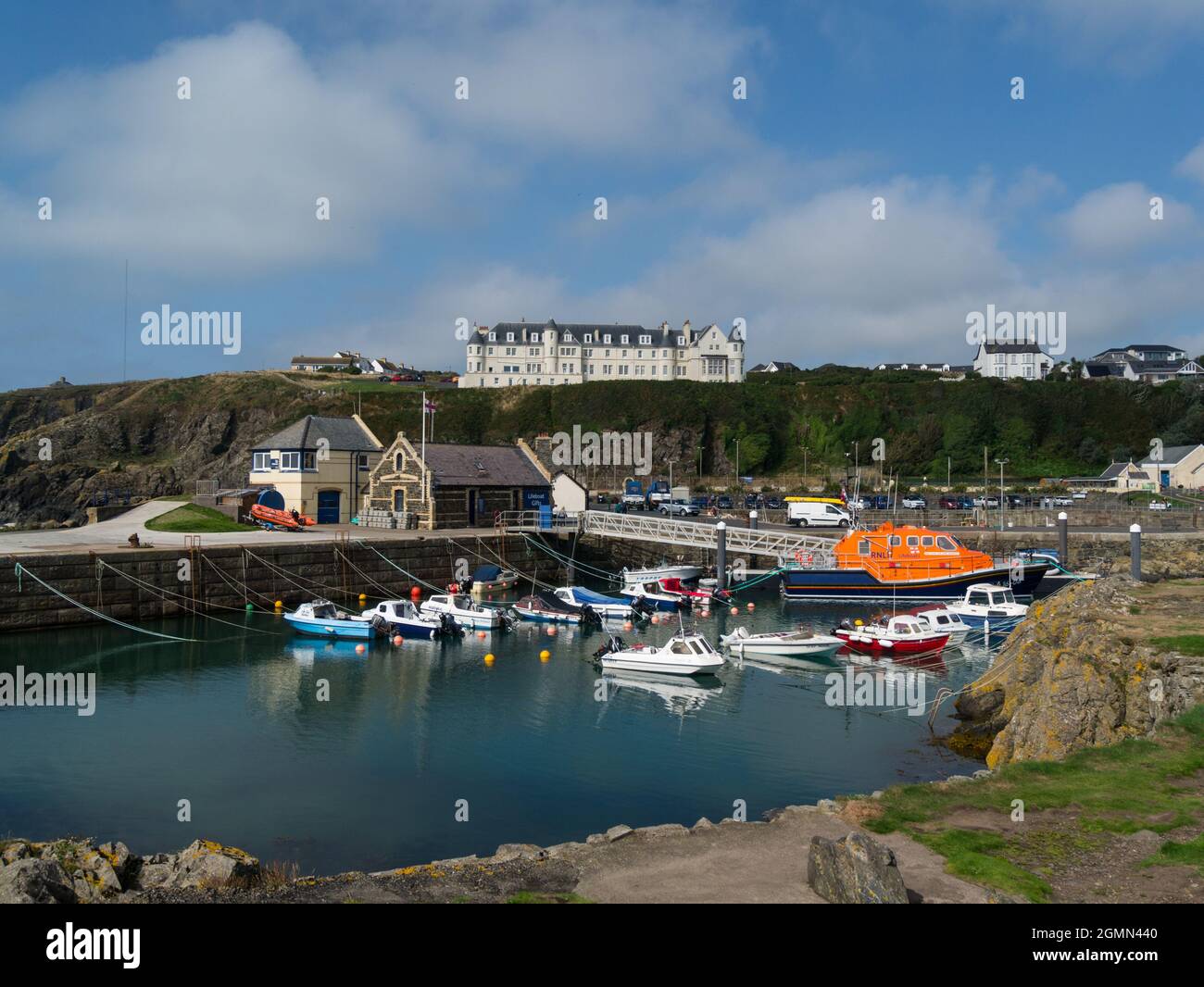 Portpatrick View View across portpatrick village harbour hi-res stock photography and ...