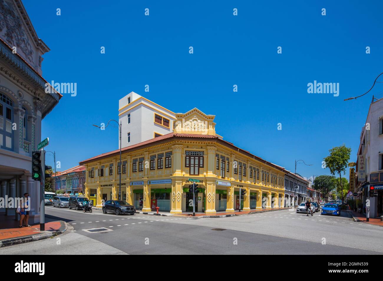 Long stretch of conservation shophouse seen at Joo Chiat Road ...