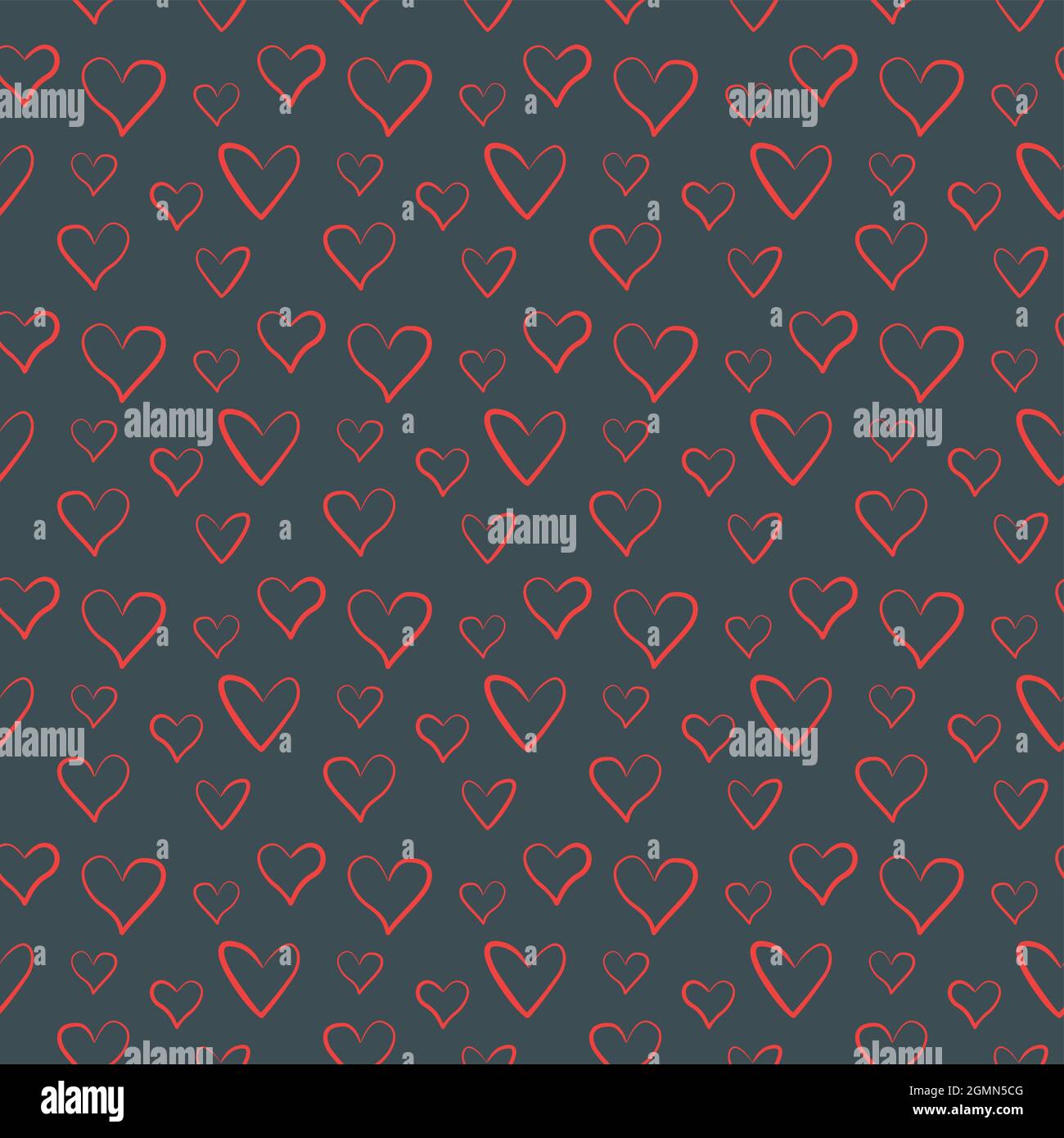 Romantic background with hearts, ideas for valentines, banners, posters - seamless pattern. Vector, eps. Stock Vector