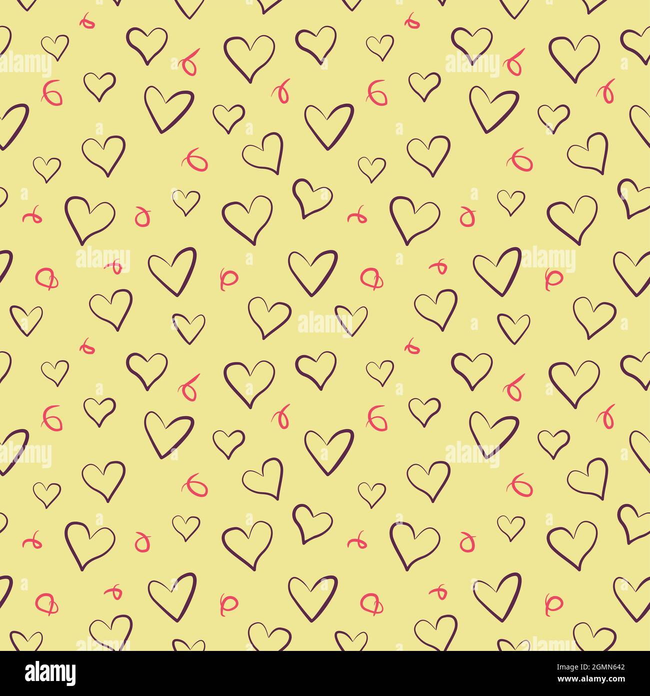 Romantic background with hearts, ideas for valentines, banners, posters - seamless pattern. Vector, eps. Stock Vector