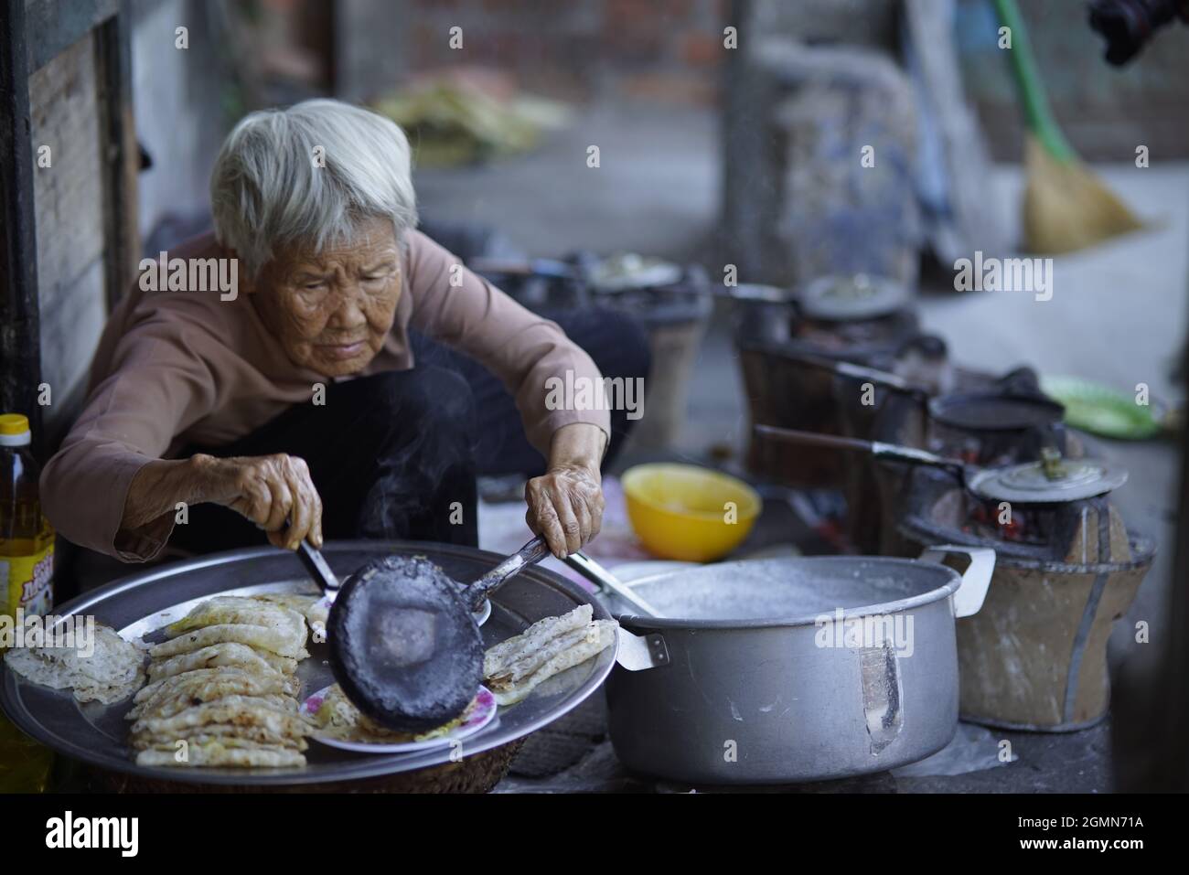 Daily life in Binh Dinh province central Vietnam Stock Photo