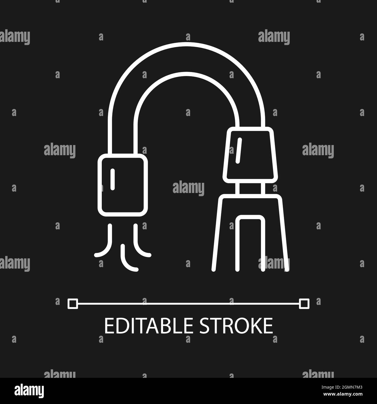 Suction device white linear icon for dark theme Stock Vector Image ...
